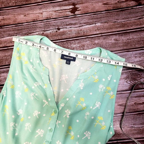 Modcloth Steadfast Sojourn Sleeveless Top Mint - Picture 11 of 11